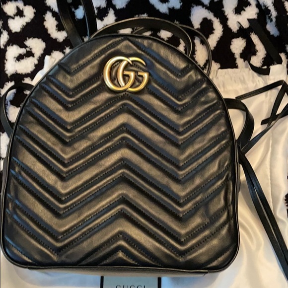 Gucci Handbags - Gucci Black backpack